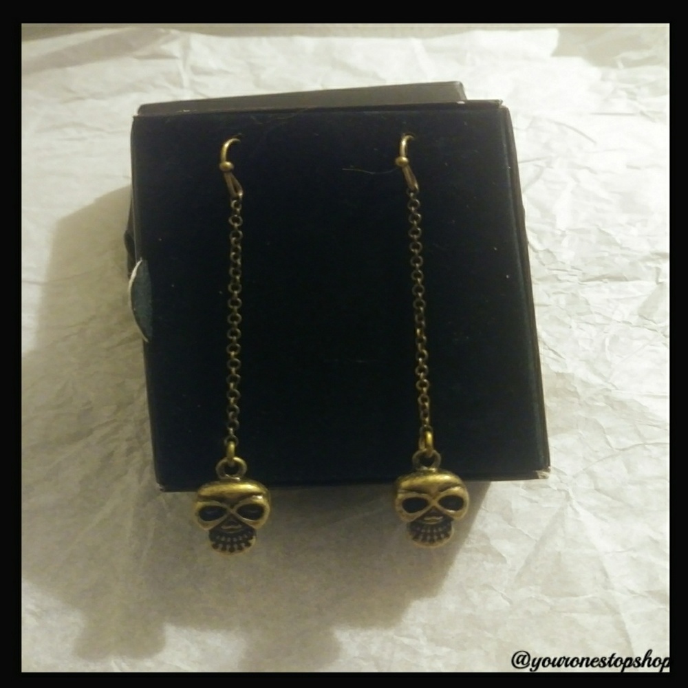 🆕Long Skulls Earrings - Picture 2 of 2